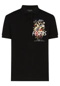 FesFas Heart-print | Áo Polo | Nam | Màu Đen