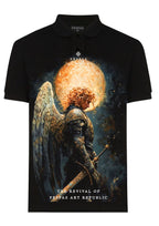 FesFas Angel-print | Áo Polo | Nam | Màu Đen