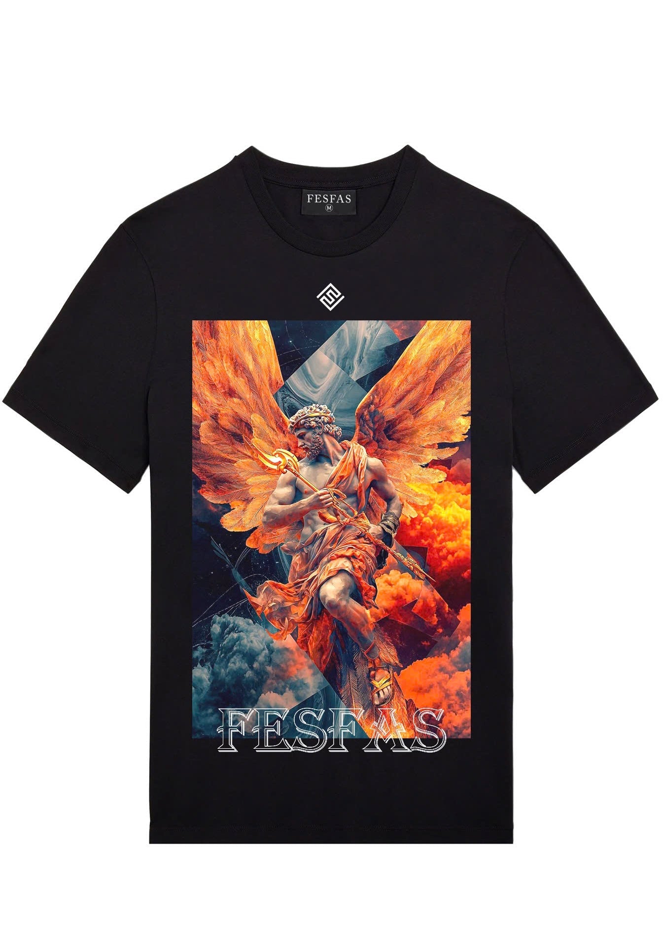 FesFas God-print | Áo Thun | Nam | Màu Đen