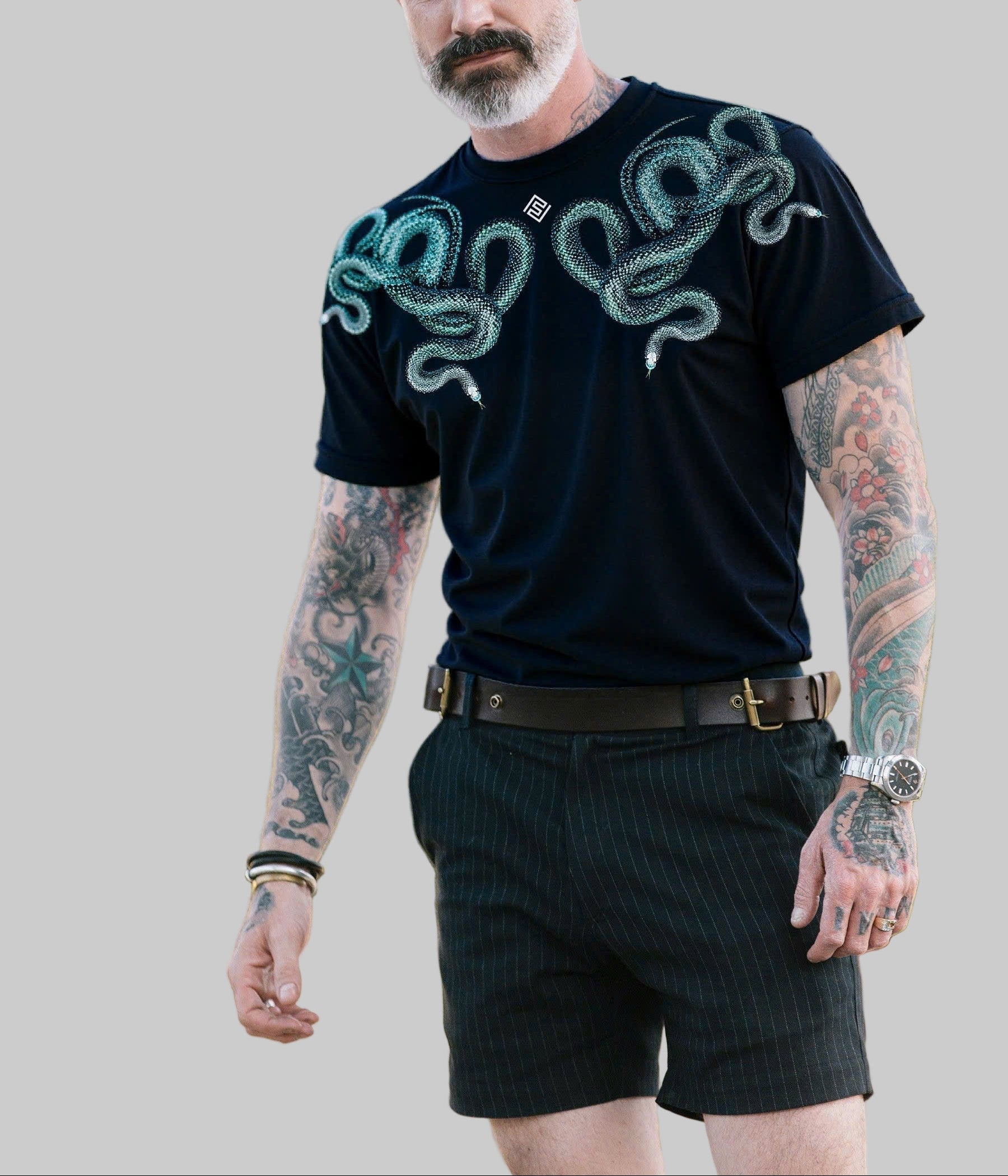 FesFas snake-print | Áo Thun | Nam | Màu Đen