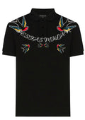 FesFas Swallow-print | Áo Polo | Nam | Màu Đen