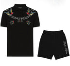FesFas Swallow-print | Áo Polo | Nam | Màu Đen