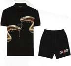 FesFas Snake-print | Áo Polo | Nam | Màu Đen
