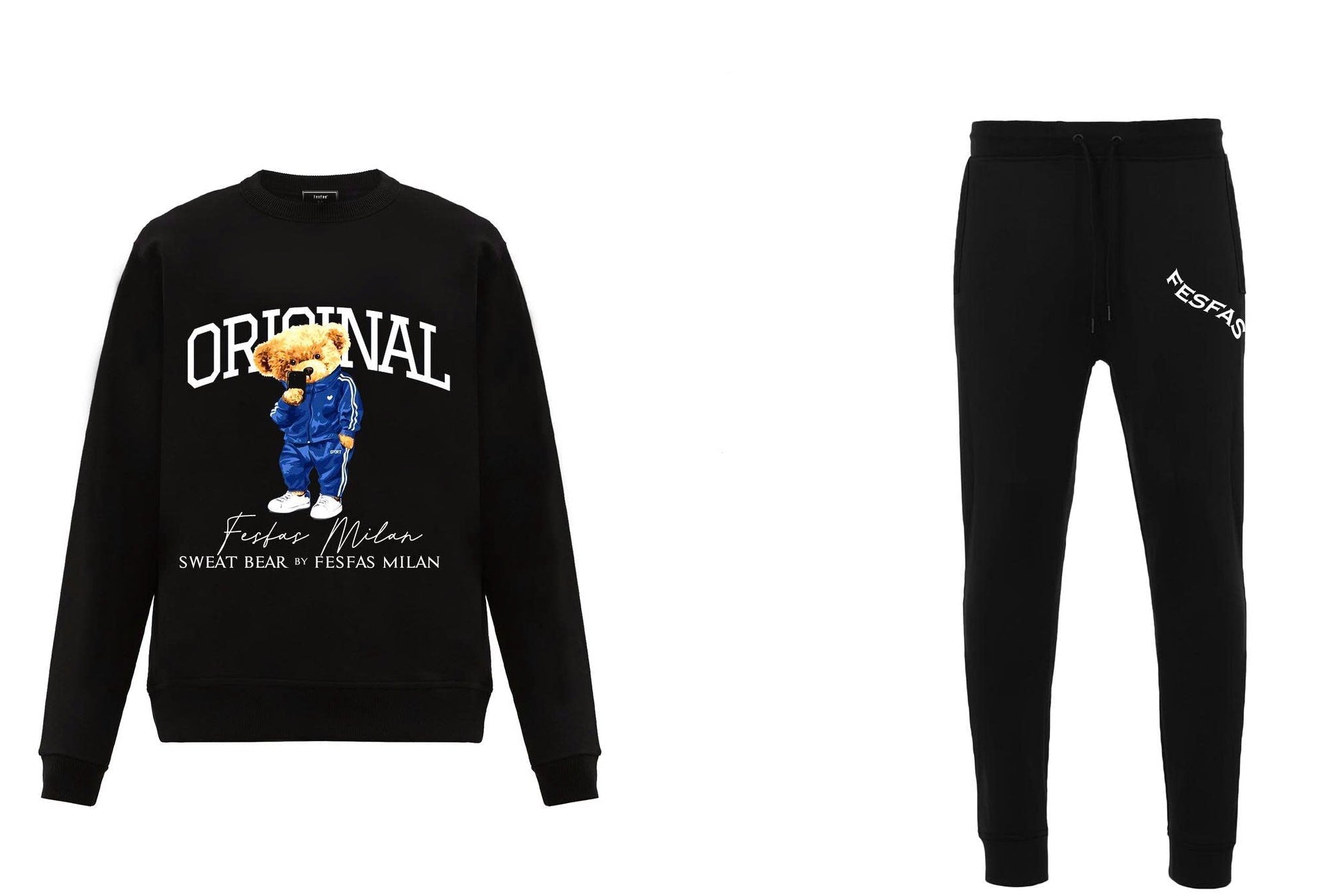 FesFas Drawstring Joggers | Men | Black