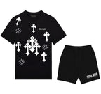 FesFas cross-print | Bộ T-Shirt | Nam | Màu Đen