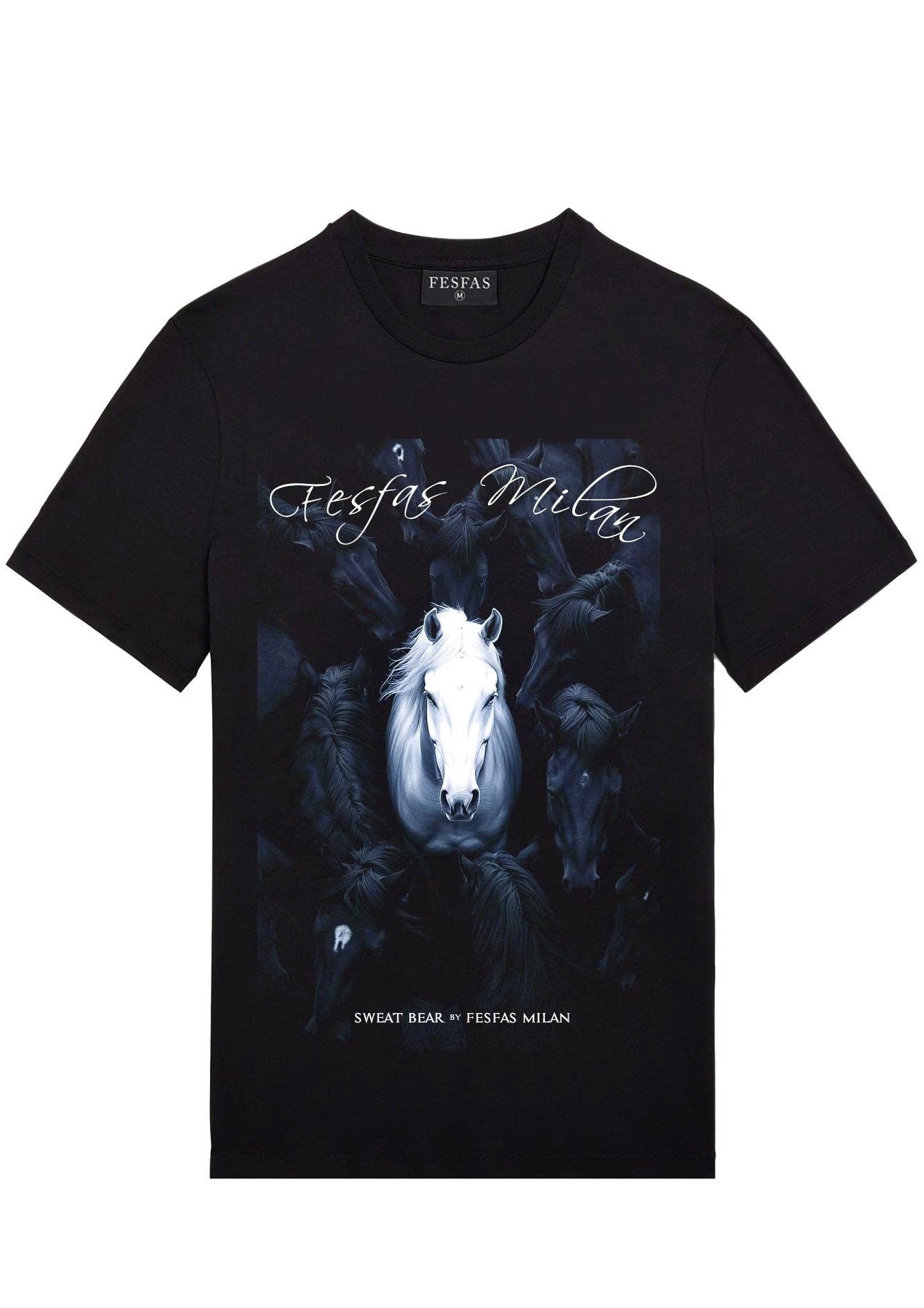 FesFas night horse-print | Áo Thun | Nam | Màu Đen