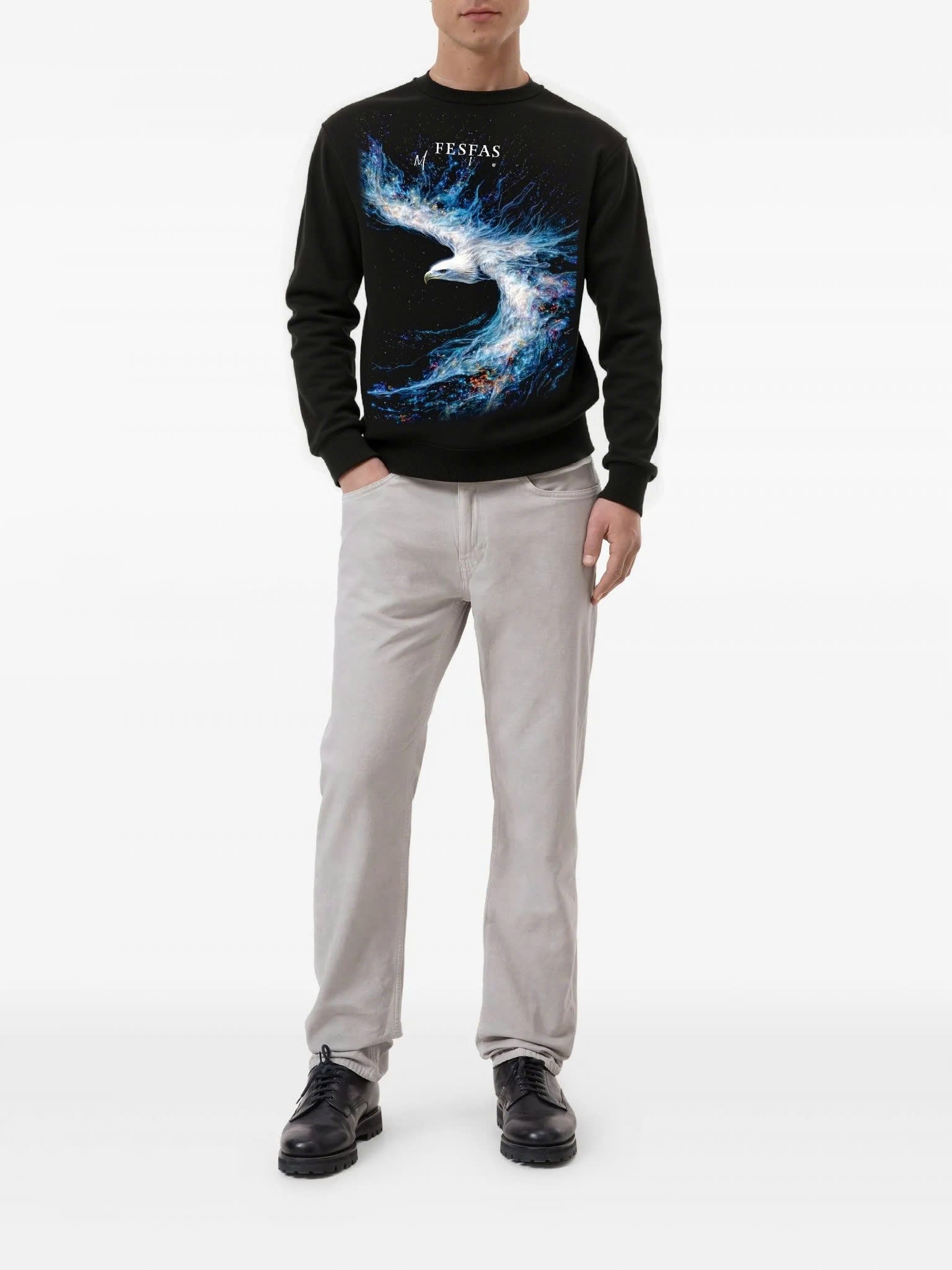 FesFas Eagle-print Sweatshirt | Black | Men