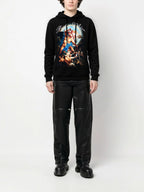 FesFas Angel-print Hoodie | Black | Men