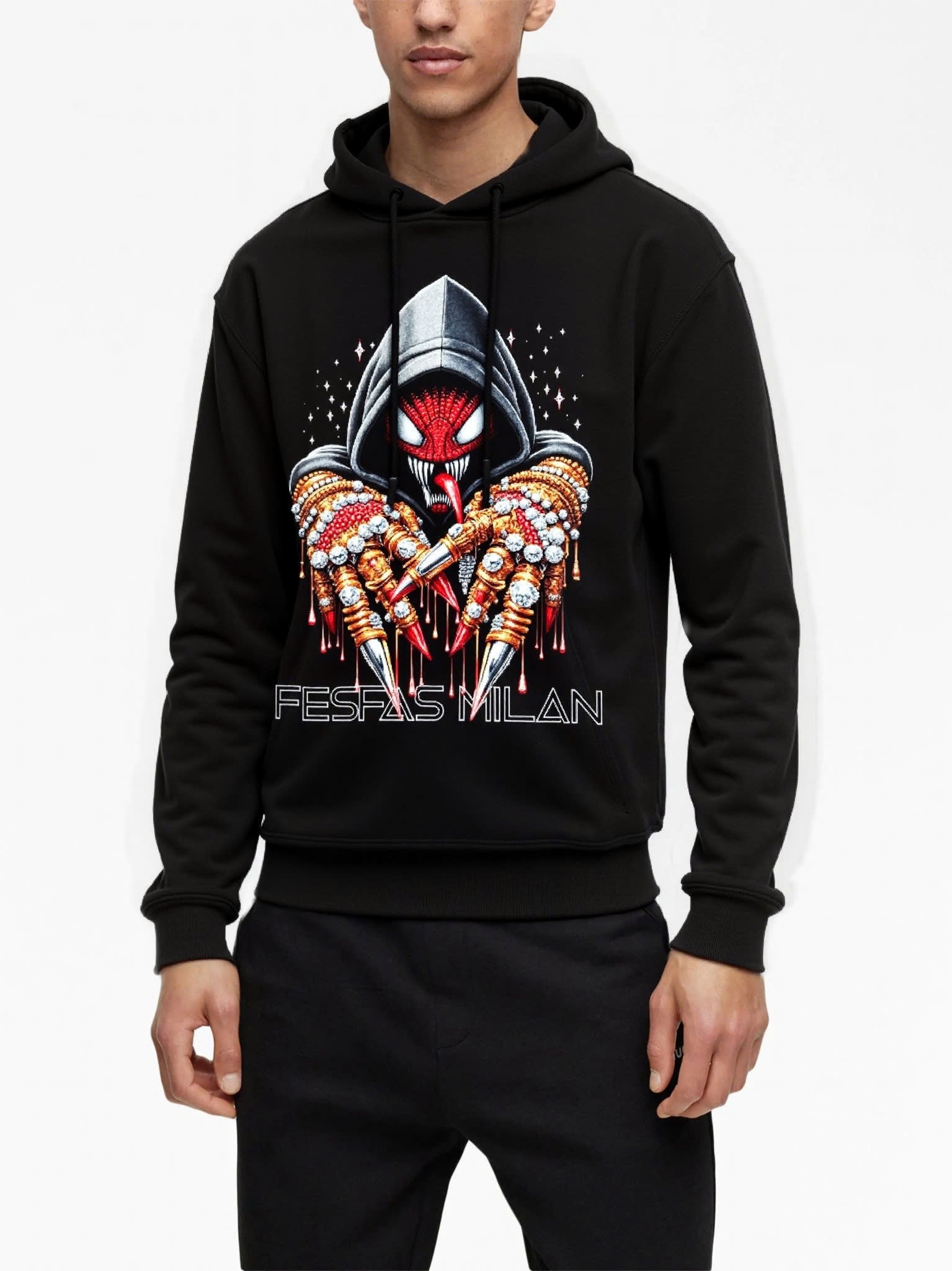 FesFas venom-print Hoodie | Black | Men