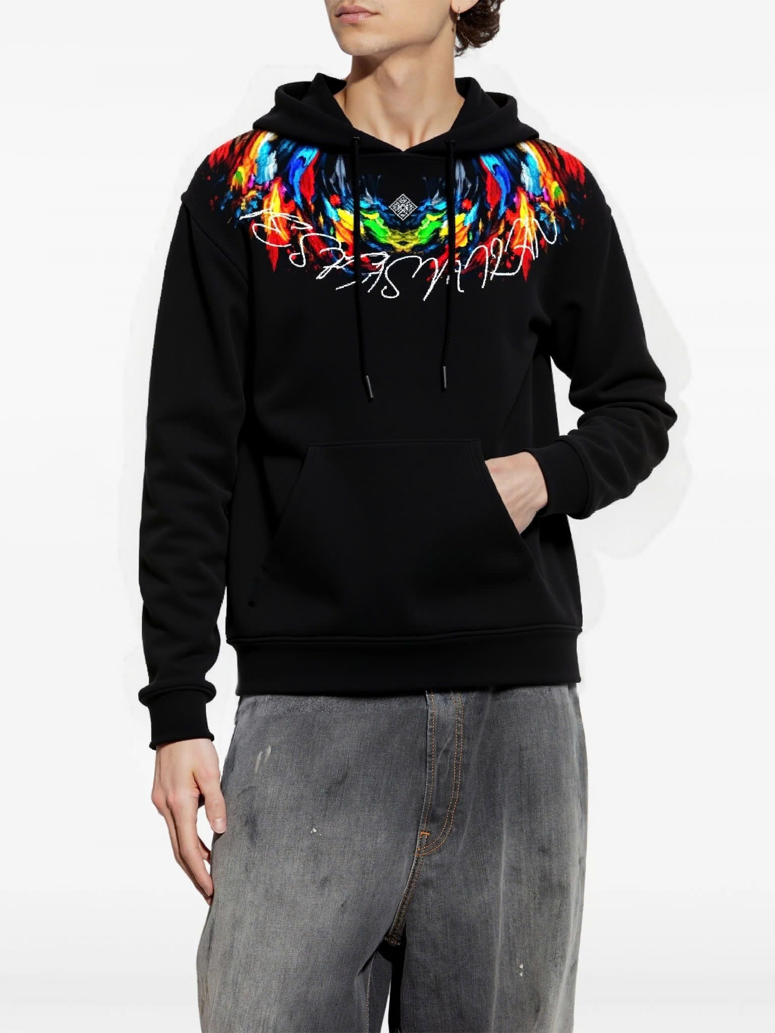 FesFas color-print Hoodie | Black | Men
