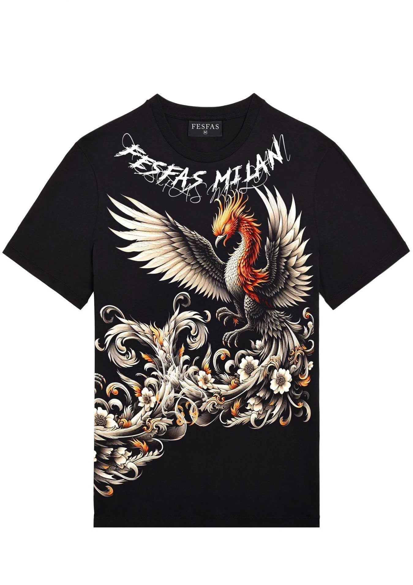 FesFas flame phoenix-print | Áo Thun | Nam | Màu Đen