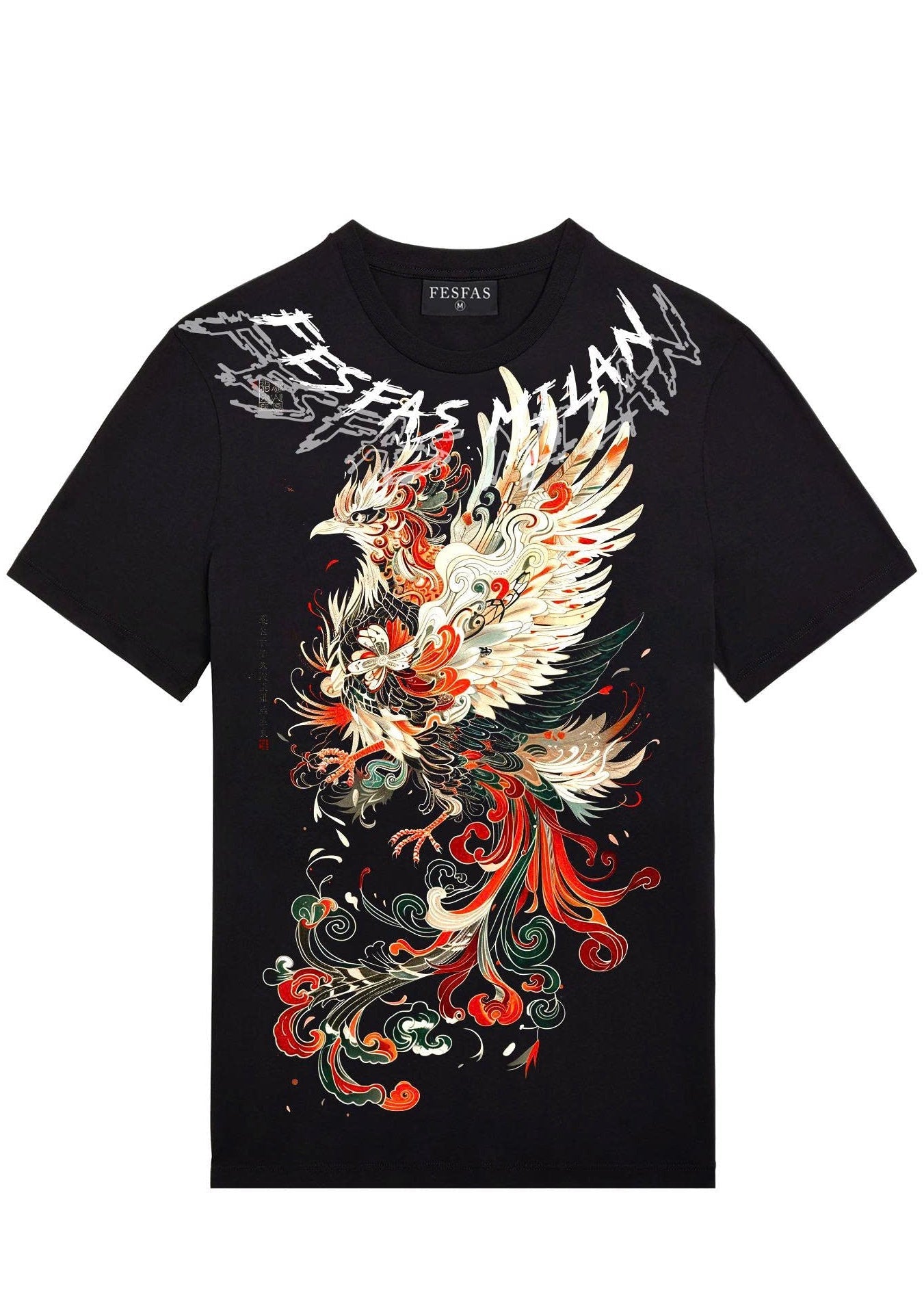 FesFas flame phoenix-print | Áo Thun | Nam | Màu Đen
