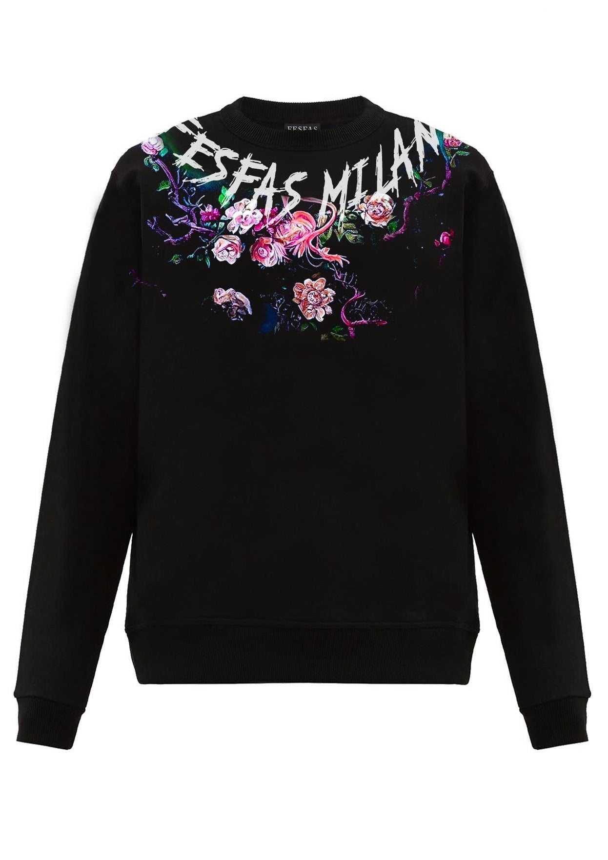 FesFas flowers-print Sweatshirt | Black | Men