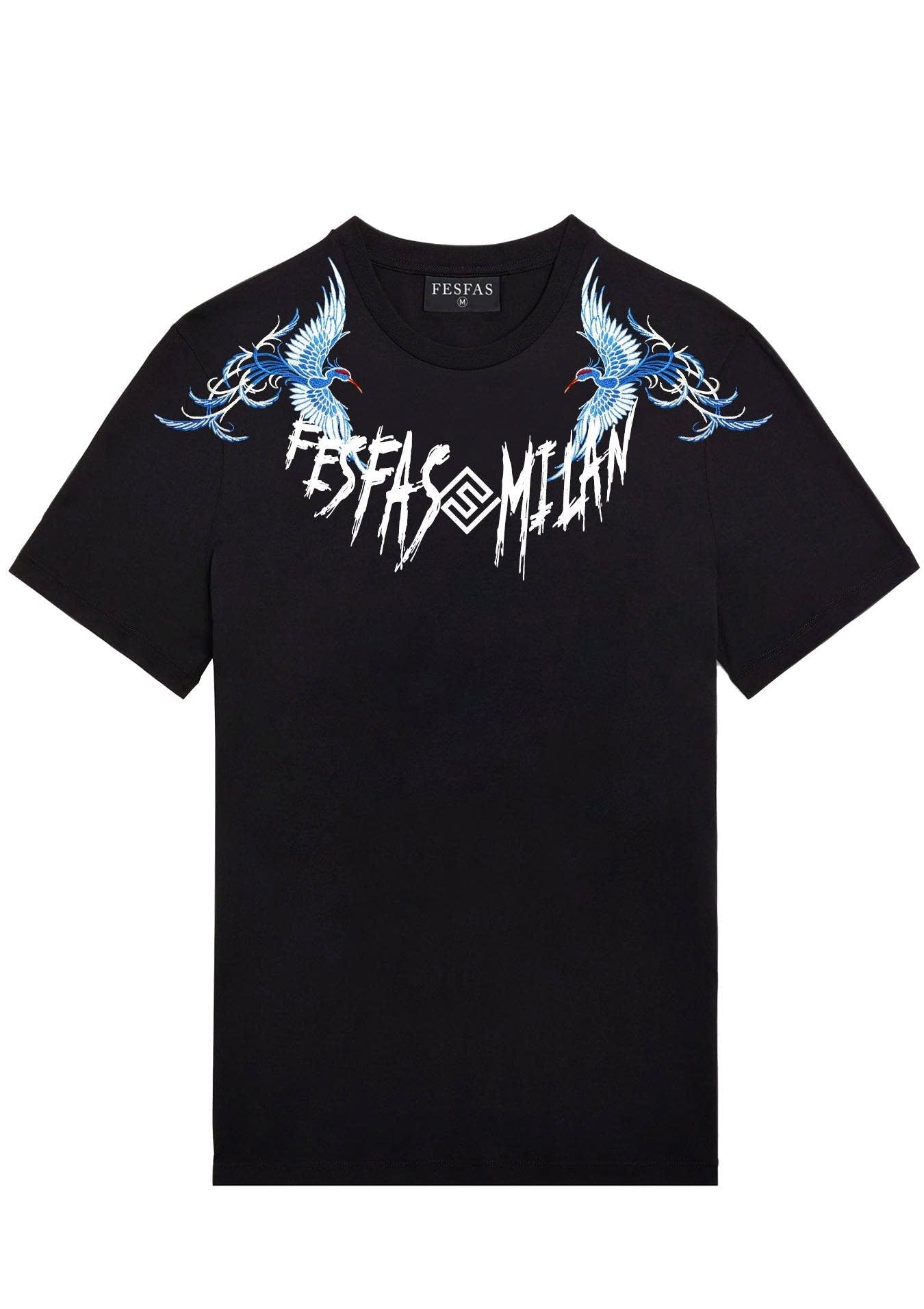 FesFas blue phoenix-print | Áo Thun | Nam | Màu Đen