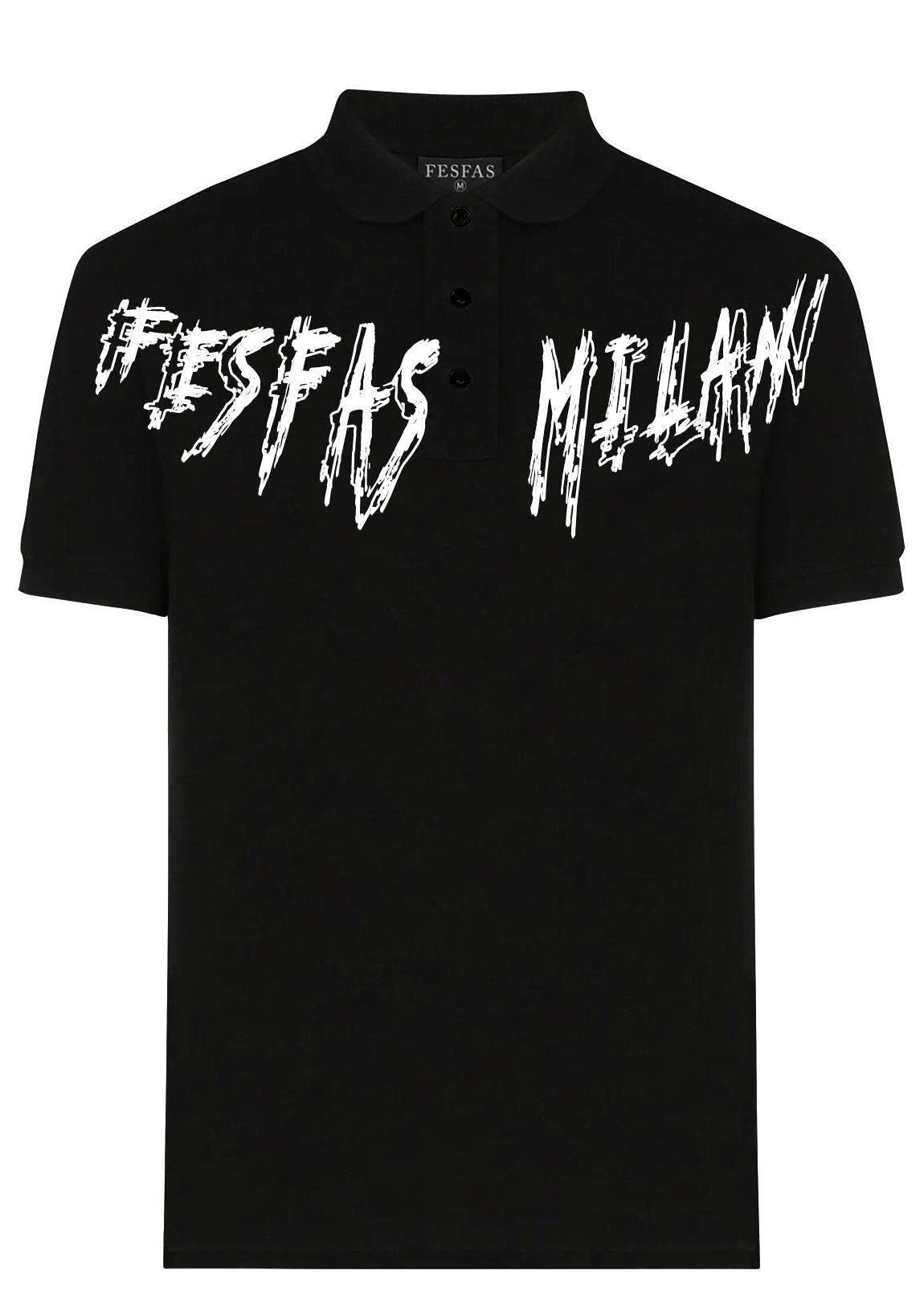 FesFas graphic-print | Áo Polo | Nam | Màu Đen