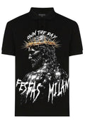 FesFas god-print | Áo Polo | Nam | Màu Đen