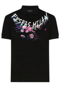 FesFas flowers-print | Áo Polo | Nam | Màu Đen