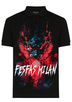 FesFas dark oni fusion-print | Áo Polo | Nam | Màu Đen