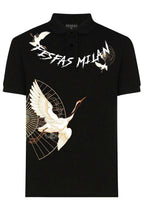 FesFas crane-print | Áo Polo | Nam | Màu Đen