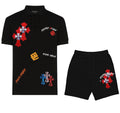 FesFas graphic-print | Bộ Polo | Nam | Màu Đen