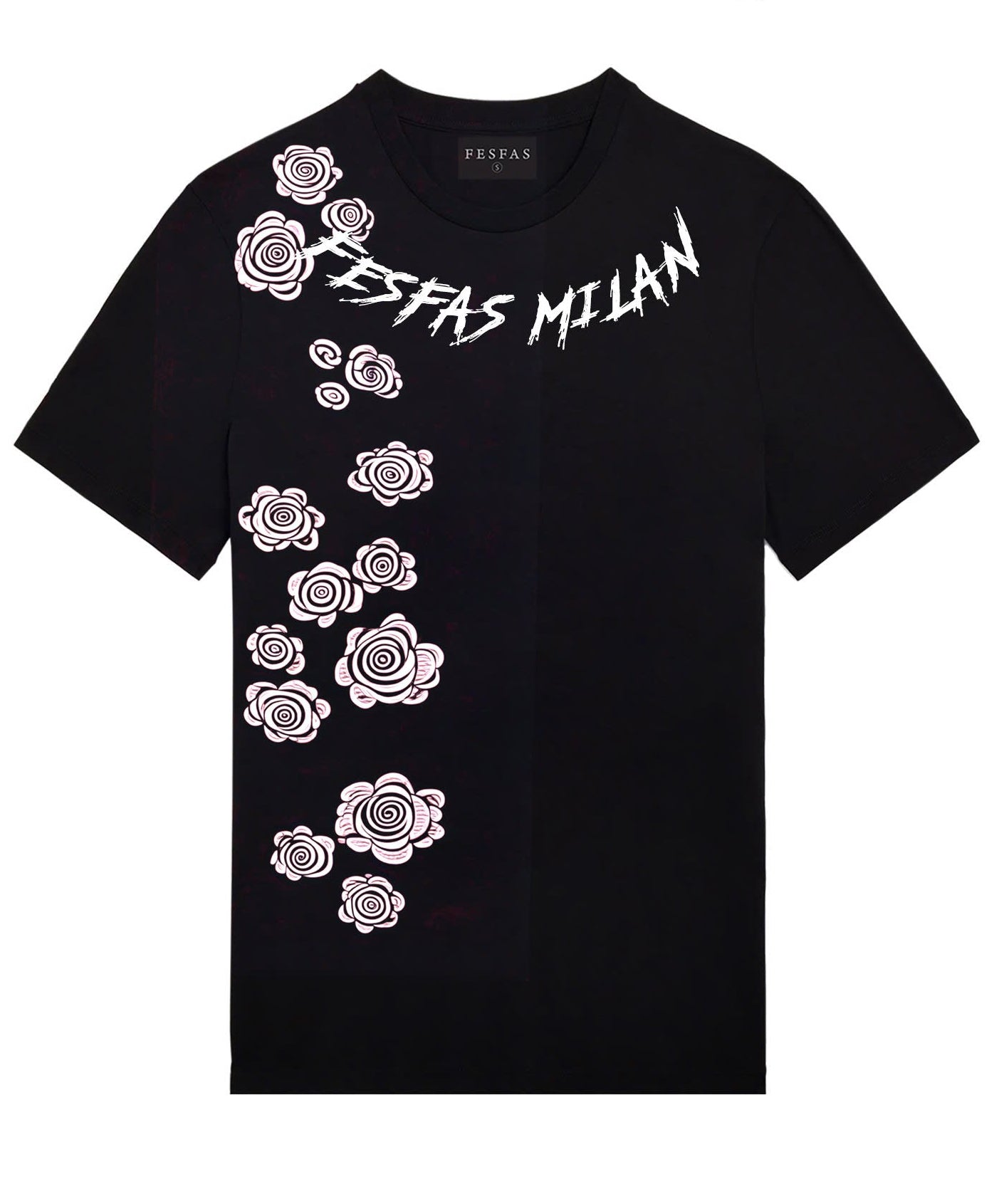 FesFas flowers-print | Áo Thun | Nam | Màu Đen