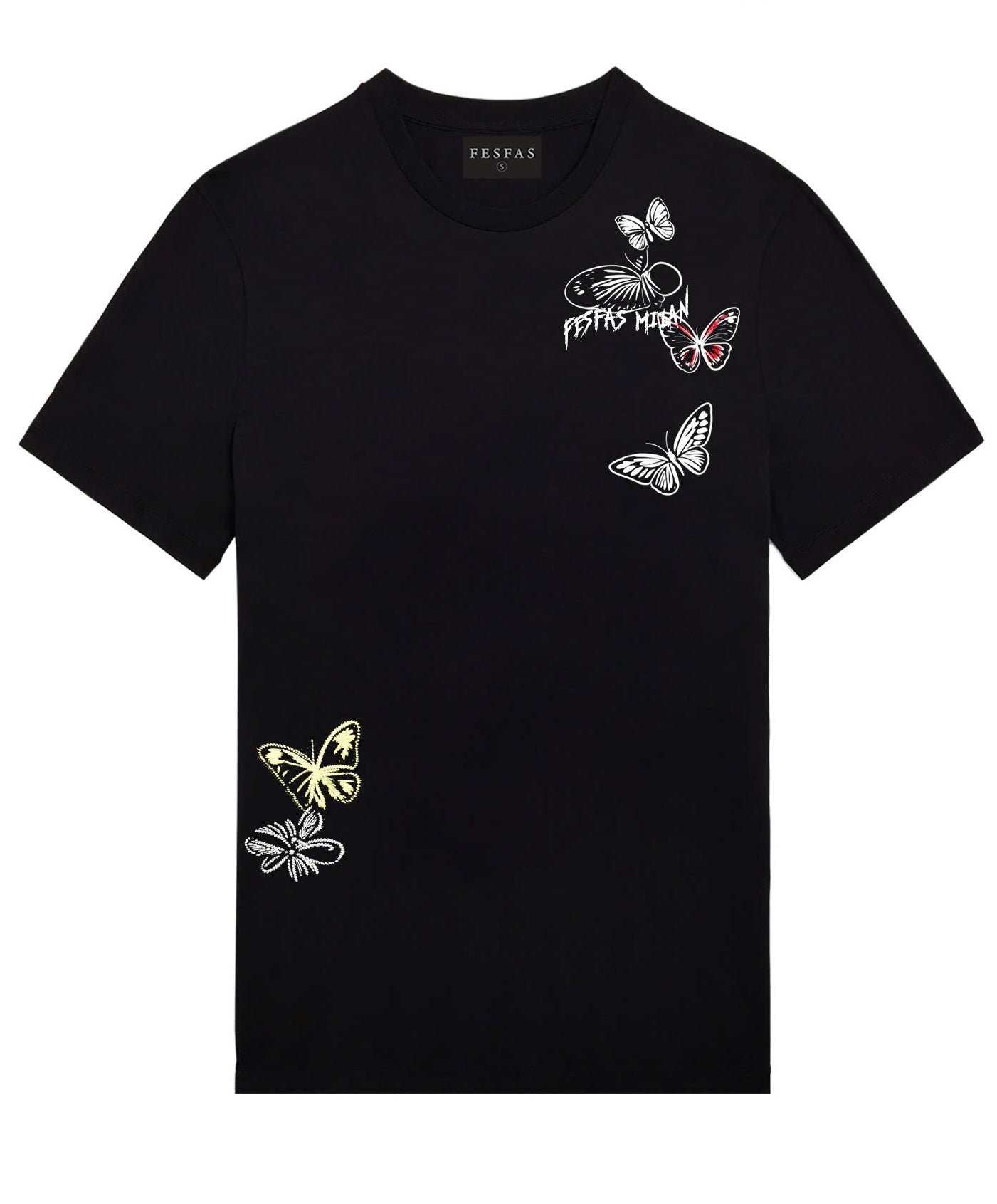 FesFas butterflies-print | Áo Thun | Nam | Màu Đen