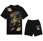 FesFas golden horse-print | Bộ T-Shirt | Nam | Màu Đen