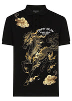 FesFas horse-print | Áo Polo | Nam | Màu Đen