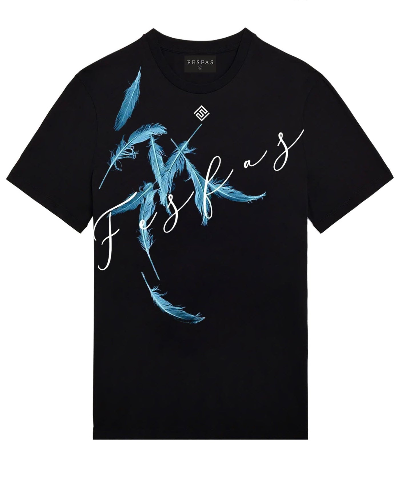 FesFas feathers-print | Áo Thun | Nam | Màu Đen
