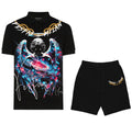 FesFas angel wings-print | Bộ Polo | Nam | Màu Đen